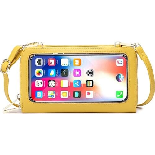 New RFID Anti-theft Brush Female Wallet Fashion Touch Screen Mobile Phone Ladies Bag Women Long Messenger Single Shoulder Wallet