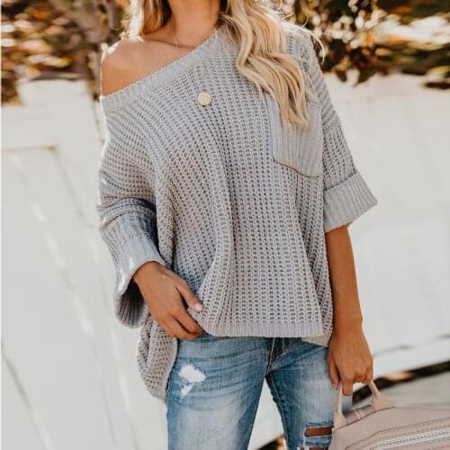 New Arrival 2019 Fashion Women Spring Autumn Long sleeve Loose Casual Pullover Knitting Sweater For Ladies Jumper pull femme