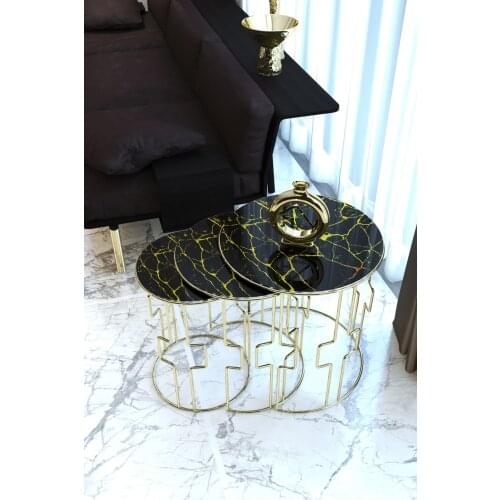 Gold Metal Zigon coffee table coffee tables table basse furniture living room table