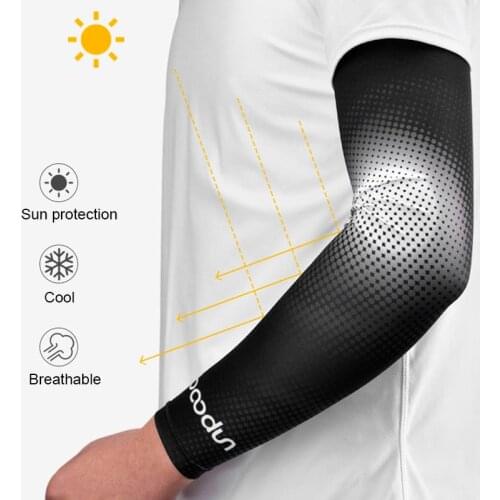 1 Pair Cycling Arm Ice Silk Sleeves UV Sun Protection Cuff Cover Sports Camping Running Basketball Non-slip Sleeves Summer Sport