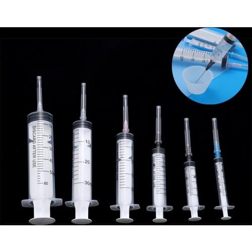 1Pcs 3-60ml Reusable Plastic Syringe with Dispense Needle Liquid Injection Pipette Tools For DIY Epoxy Resin Jewelry Making Tool