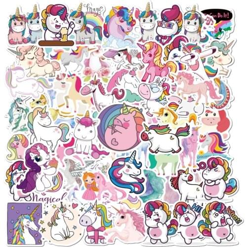 10/50pcs Classic Animal Unicorn Waterproof DIY Stickers Skateboard Guitar Suitcase Laptop Motorcycle Graffiti Sticker Kid Toy