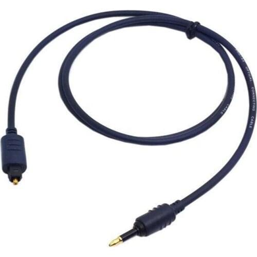 100cm For Toshiba Digital Optical Audio Toslink to 3.5mm Mini Toslink Cable Gold connector RC-047