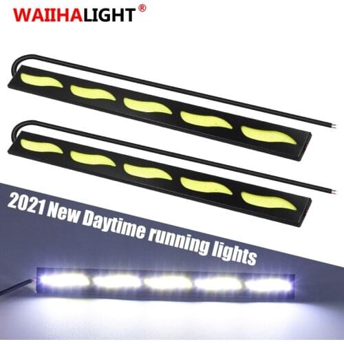 17CM LED COB Bulb 12V 6000K DRL Car Styling Strip Waterproof COB LED Working Light Driving Daytime running Light Super White