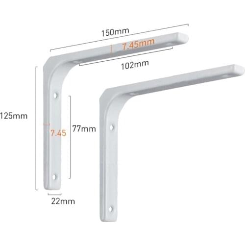 2Pcs L Bracket Heavy Duty Floating Shelf Bracket Corner Brace Support 97BB