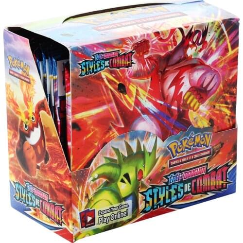 360pcs/box Pokemon Sword And Shield Battle Styles Full New Sealed Retail Box (36 Packs) Pokemones French Cards