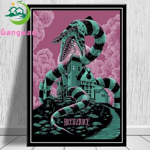 5d diy diamond painting snake Classic Horror Movie Poster Picture mosaic diamond embroidery for Bar Room Decoration Home Decor