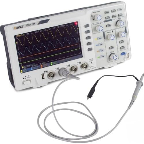 7-inch LCD Display Owon SDS1104 4-CH Digital Storage Oscilloscope Handheld Portable Oscillometer 100MHz 1GS/s UK/US/EU/AU Plug