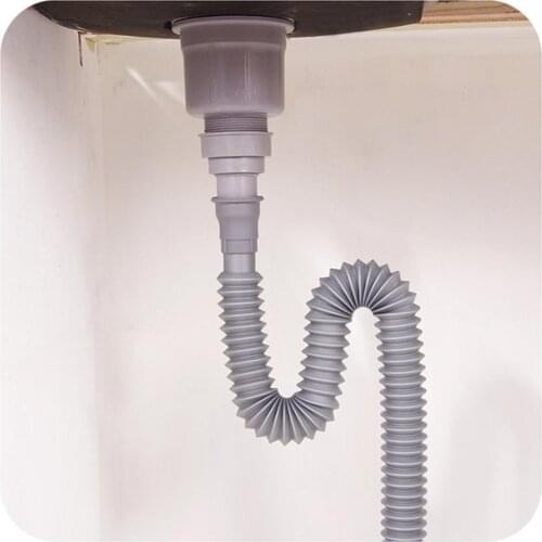 78cm Telescopic Plastic Washing Machine Drain Hose Sink Dishwasher Drain Hose Extension Drains Pipes