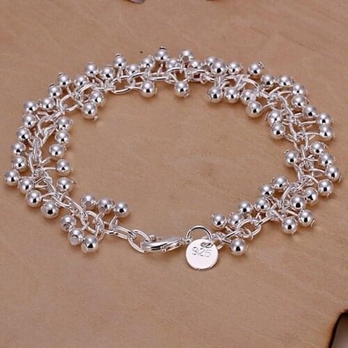 Charms bead chain fashion cute nice women Silver color grapes Bracelet wedding Jewelry free shipping factory price H017