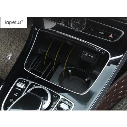 Lapetus Accessories For Mercedes Benz E CLASS W213 2016 - 2021 Central Multifunction Container Storage Box Phone Tray Accessory