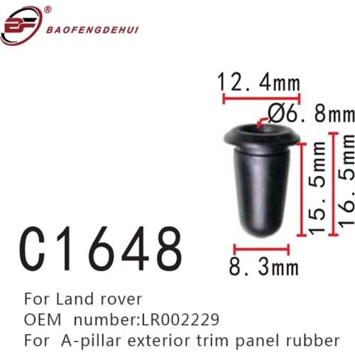 Car Buckle Clips LR002229 For Land Rover A-pillar Exterior Trim Panel Rubber Sleeve Self Tapping Screw