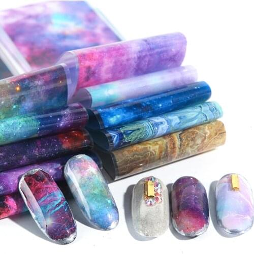 Nail Star Paper Explosion style small flower black starry sky smudge nail transfer paper Nail Art Stickers Manicure Tools