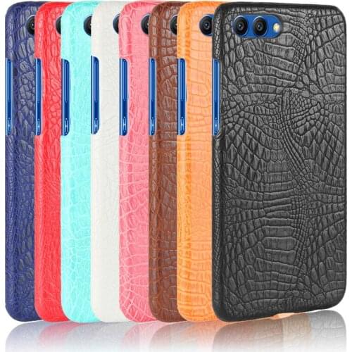 Huawei Honor V10 HonorV10 Case Crocodile Grain Hard PC+PU Leather Surface Back Cover Case for Huawei Honor V10 HonorV10 Cover
