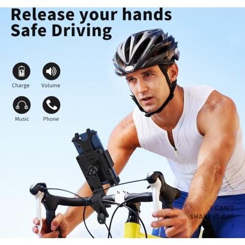 2021 Bicycle Phone Holder Motorcycle Mobile Phone Stand Bike GPS Clip Quick Mount Fits 4.7-6.7 Inch Phones For IPhone For HuaWei