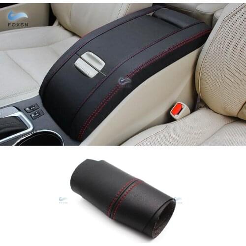 For Toyota Highlander 2015 2016 2017 2018 5pcs Center Armrest Box Pad Microfiber Leather Cover Protective Trim