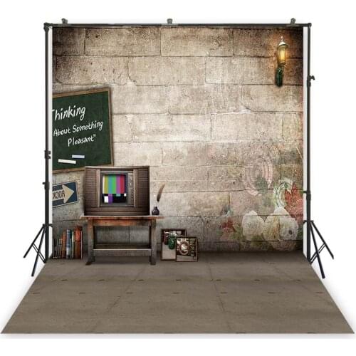 HUAYI Photography Backdrop Interiors School Brick Wall Photo Background Studio Baby Child Photobooth Backdorps Props XT-1498