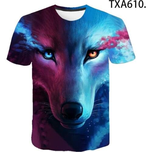 New Wolf Animal Series 3D Printed T Shirts Casual Boy Girl Kids Fashion Streetwear Men Women Children Short Sleeve Tops Tee