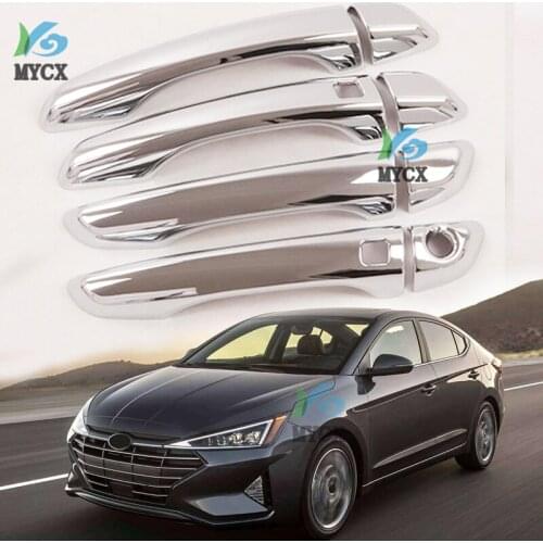 HOT FOR Hyundai Elantra 2019 2020 8PCS ABS Chrome car door handle cover exterior accessories