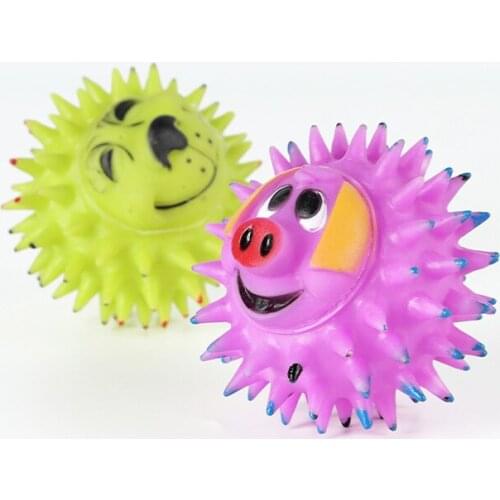 Pet toy ball rubber sounding pet toy wear-resistant bite resistant fun cartoon toy