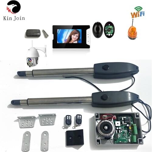 Automatic dual barrier swing arm boom gate motor opener Linear actuator engine kit with remote control
