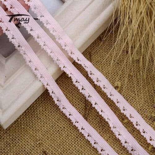 #1607 Lingerie Pants Elastic Bands rubber band For Underwear Clothes Pink Lace Trim Elastic Ribbon Baby Girl skirt Waistbands