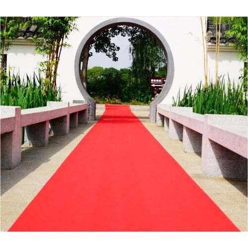 20 m/roll 1 m Wide RED Non-woven Fabric Carpet Aisle Runner For Wedding Backdrop Centerpieces Decor