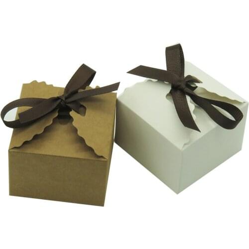 Kraft white small food candy chocolate snack dessert pastry cake gift packaging carton box