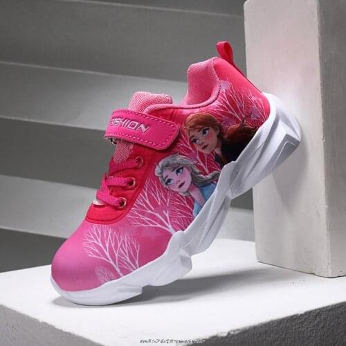 Hot Spiderman Children Shoes For Girls Sneakers Elsa Princess Kids Shoes Fashion Casual Sport Running Boys Shoes