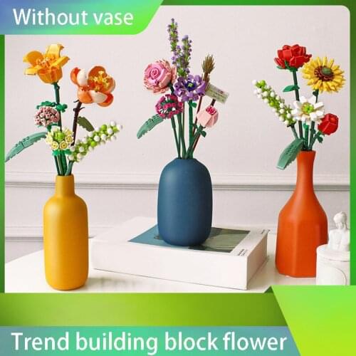 Mini Building Block Flower Bouquet Bricks Diy Toys Sunflower Home Decoration For Girl Birthday Funny Creativefunny Creative Gift