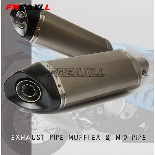 Motorcycle Exhaust Modified Muffler Pipe 36-51mm carbon fiberr For HONDA VFR800 1998-2001 CBR1100XX/BLACKBIRD 1997-2007 VFR 800
