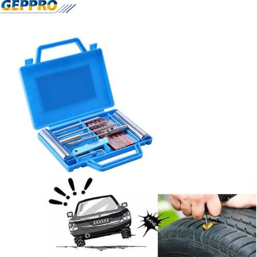 New Auto Tire Repair Set Puncture Repair Tools 11 Piece Car Van Motorcycle Bike Emergency Heavy Duty Tubeless Tire Tool KitRT003