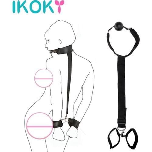 IKOKY Sex Products Handcuffs Tied Hand Sexy Bondage Toys For Couples Set Adult Game Erotic Toys Rope For Women Men Porn Products
