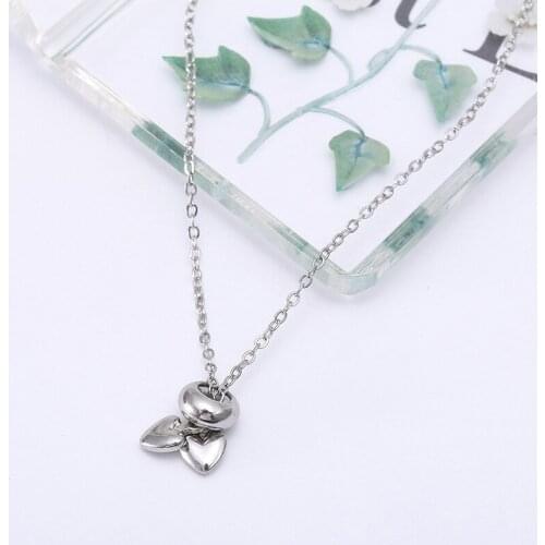 New Simple Heart-shaped Pendant Metal Necklace Elegant Lady Party Silver Color Clavicle Chain Romantic Jewelry Accessories Gift