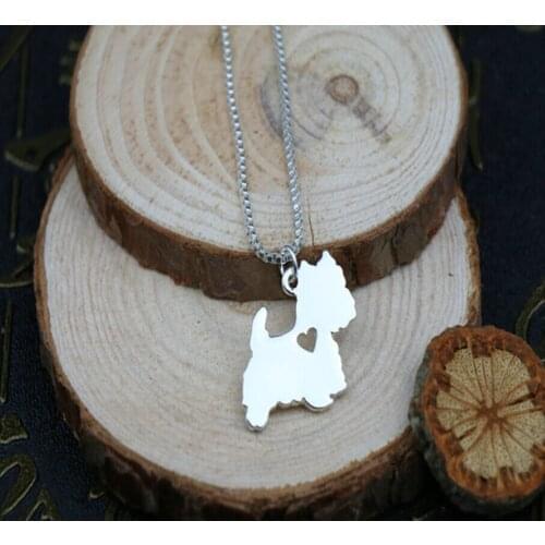 Handmade Boho Chic West Highland White Terrier necklace fashion cartoon dog jewelry gold two color plated 12pcs/lot