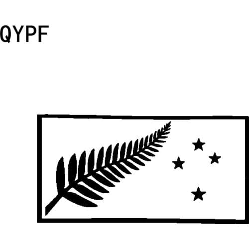 QYPF 14.5CM*7.4CM Fashion New Zealand Flag Car Sticker Decal Decoration Black/Silver Vinyl C15-3254
