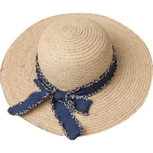 Beautiful Adult Bow Straw Hat Summer Sun Beach Hat Sun Girl Women Hat For Women Sombrero De Paja