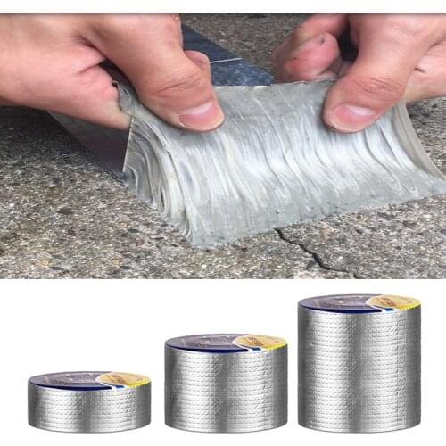 High Temperature Resistance Aluminum Foil Adhesive Butyl Tape Repair Crack Waterproof Wall Crack Roof Duct Adhesive Tape