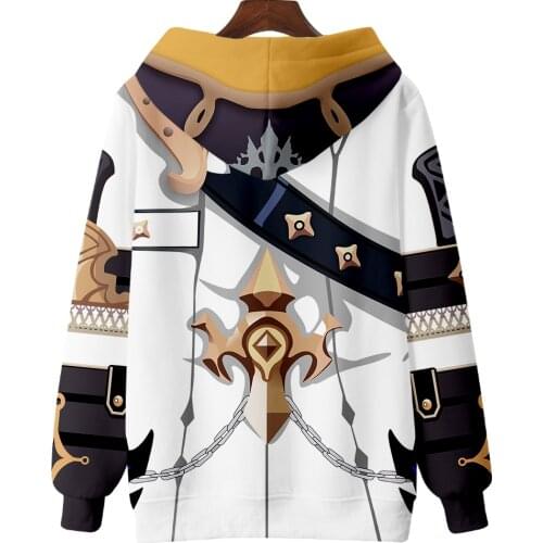 Kawaii Genshin Impact Albedo 3D Print Autumn And Winter Zipper Hoodie Men/Women Anime Sweatshirts Dress Up Kids Zip Kids Clothes