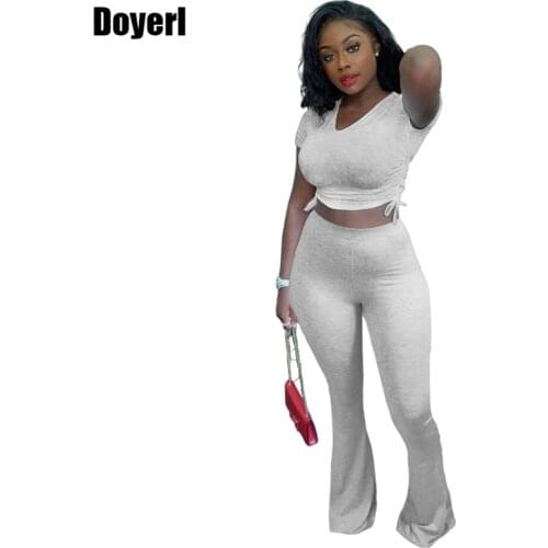 Crop Top Women Set Suits Ruched Drawstring Two Piece Set Summer Matching Sets Club Outfits Casual 2 Pc Set for Women Sweat Suits