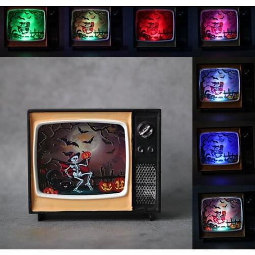 TV LED Halloween Candle Lights Glowing Ghost Festival Party Lantern Decor Halloween Candle Lights Festival Party Lantern Decor