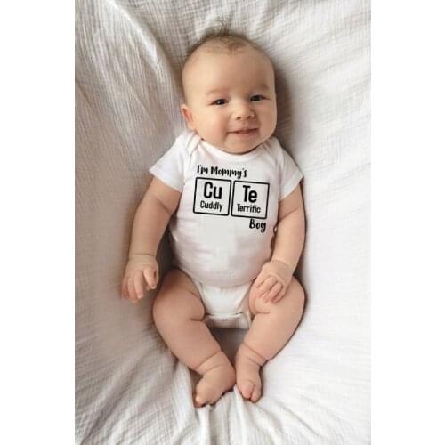 I'm Mommys Cute Boy Funny Print Baby Romper Summer NewbornInfant Comfortable Costumes Short Sleeve Unisex Clothes