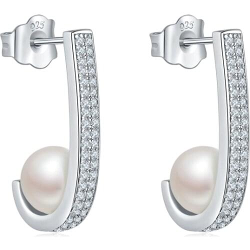 925 Sterling Silver AAAAA Zirconium Shell Pearl Drop Earrings For Womens Wedding Fashion High Quality Luxury Classic Jewelry