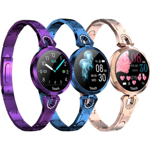 AK15 Women Smart Watch IP67 Waterproof Wristwatch Blood Pressure Heart Rate Fitness Tracker Bracelet 2019 Lady Watch VS H8 KW10