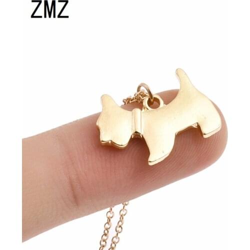 ZMZ 50pcs/lot 2018 Europe/US fashion dog-shaped pendant creative cute animal jewelry for women girlfriend gift party jewelry