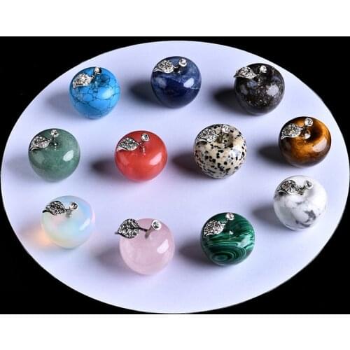1PC natural stone crystal rose quartz apple decorative crystal quartz natural gem stone modern home decoration Christmas gift