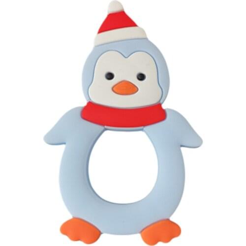 1pcs Christmas Penguin Nipple Baby Pacifier Safe Infant Toddler Soft Silicone Anti-dust Lid Baby Teether Teat Dummy Soothers