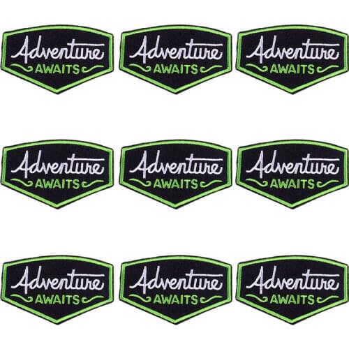 Pulaqi 10PCS Natural Patch Adventure Wholesale Patches Iron On Patches For Clothing Letters Wholesale Dropship Custom Patch