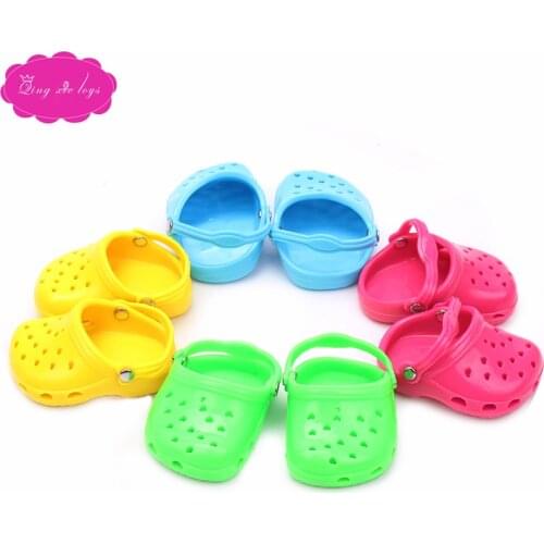 18 inch Girls doll shoes casual beach shoe sandals American newborn shoes Baby toys fit 43 cm baby dolls s33-s36