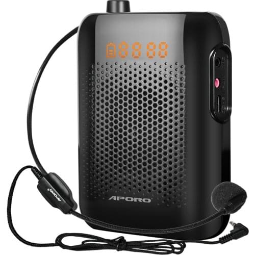 20W Bluetooth Megaphone Wired Portable Voice Amplifier for Teaching Promotion Headset Microphone Speaker Wearable Megaphone